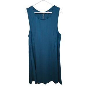 Torrid Fit and Flare Women Tank Dress Size 22 Peacock Blue Office Travel Wedding
